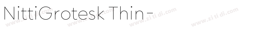 NittiGrotesk Thin字体转换